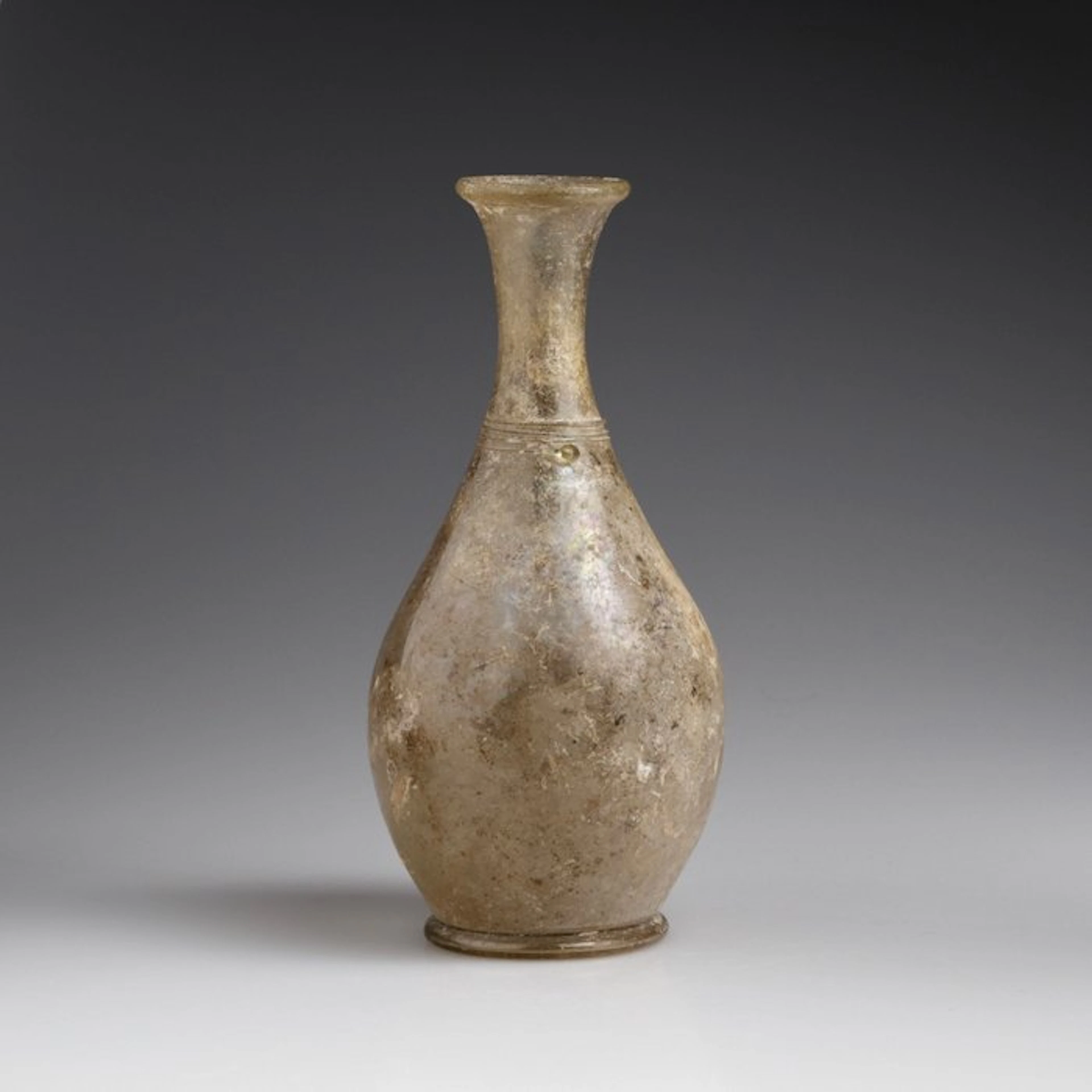 Ancient Roman Glass Large bottle with 19th-century provenance. - 160 mm