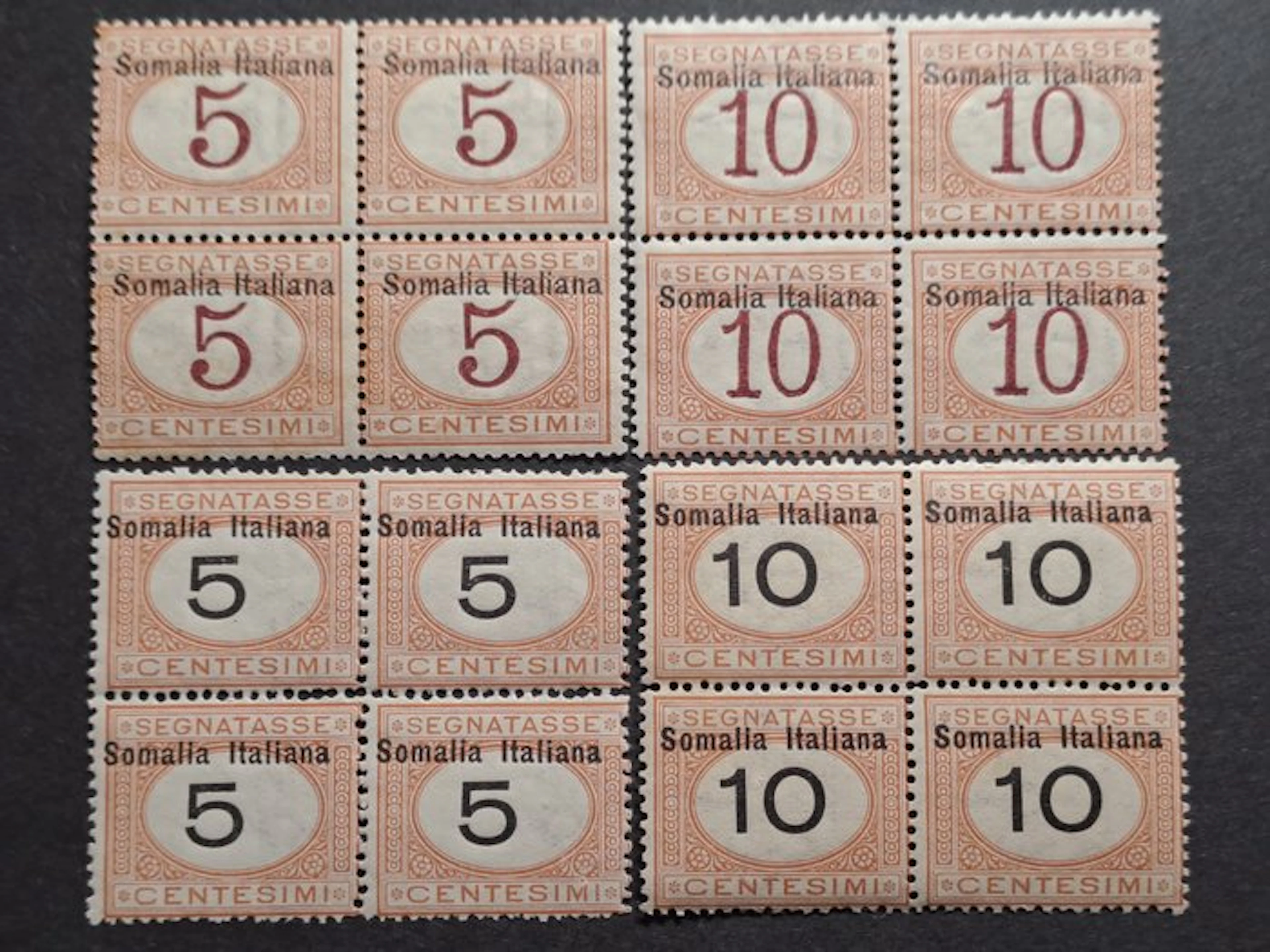 Italian Somalia 1909/1926 - Italian Somalia 1906/1926 Tax in a block