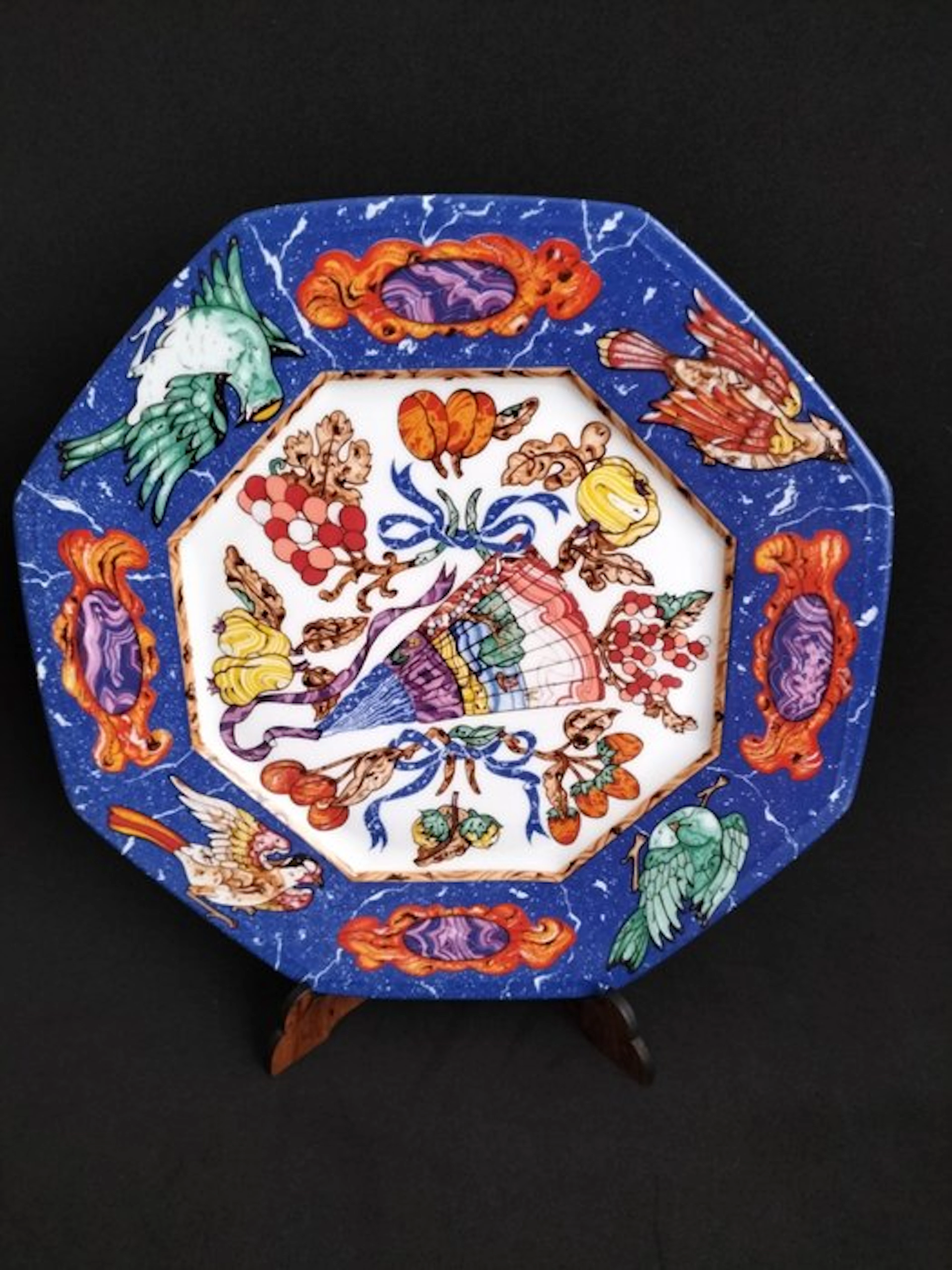 Hermès - Plate - Pierres d'Orient et d'Occident - Porcelain
