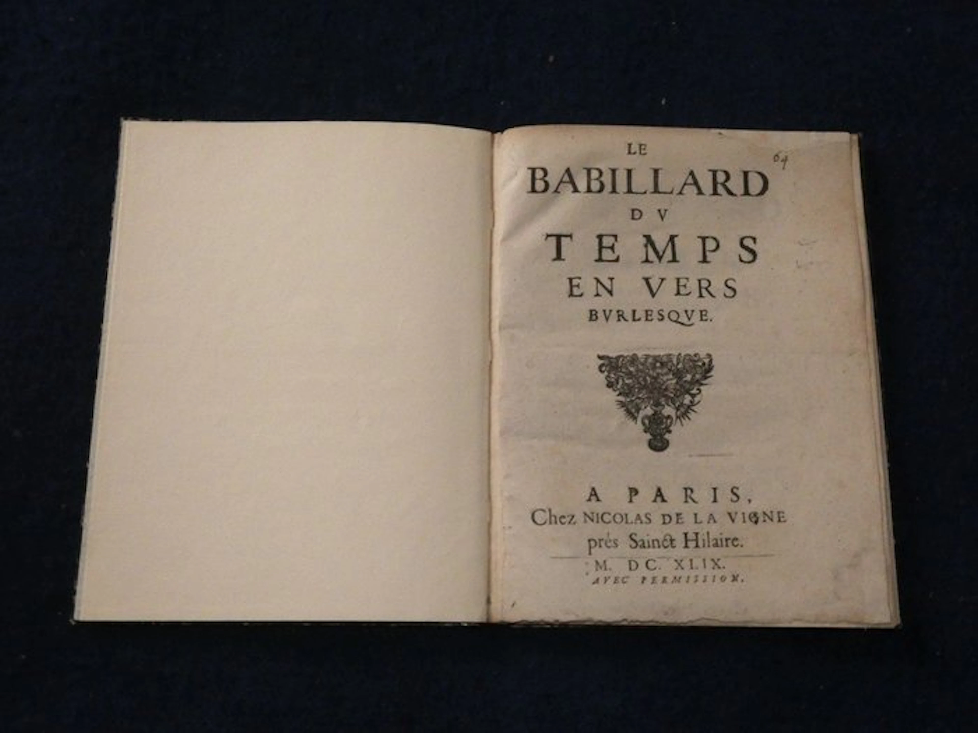 [Mazarinades[ - Le Babillard du Temps 1649 - 1649