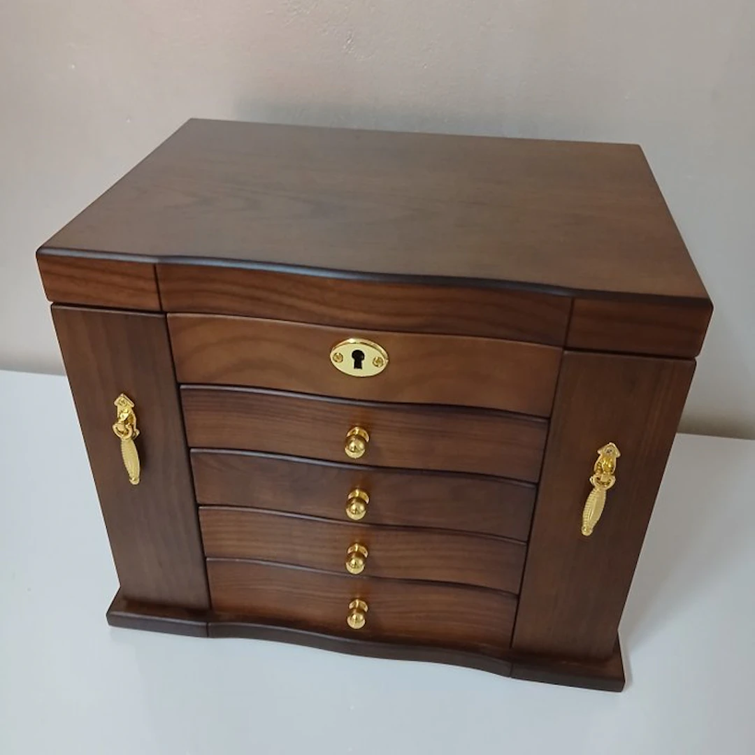 Jewellery box - Wood - Five-Level Mirror