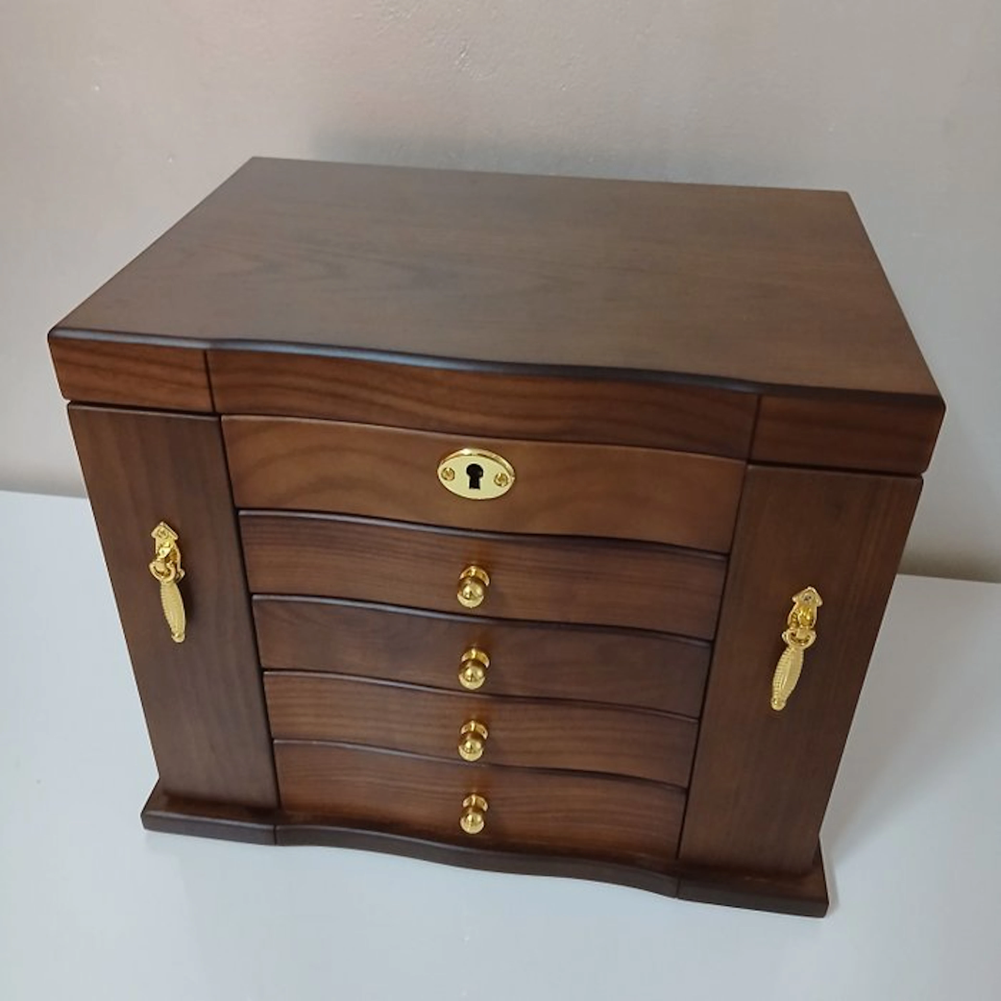 Jewellery box - Wood - Five-Level Mirror