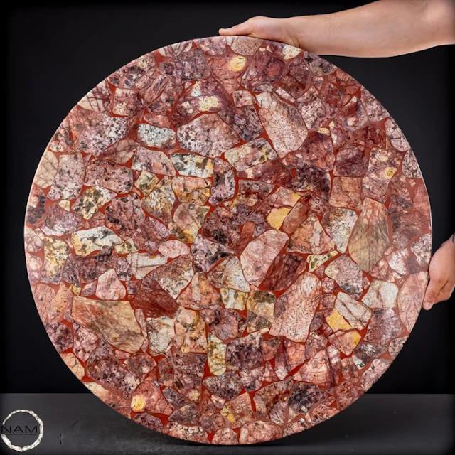 Breccia-Agate tabletop – an extraordinary natural stone...