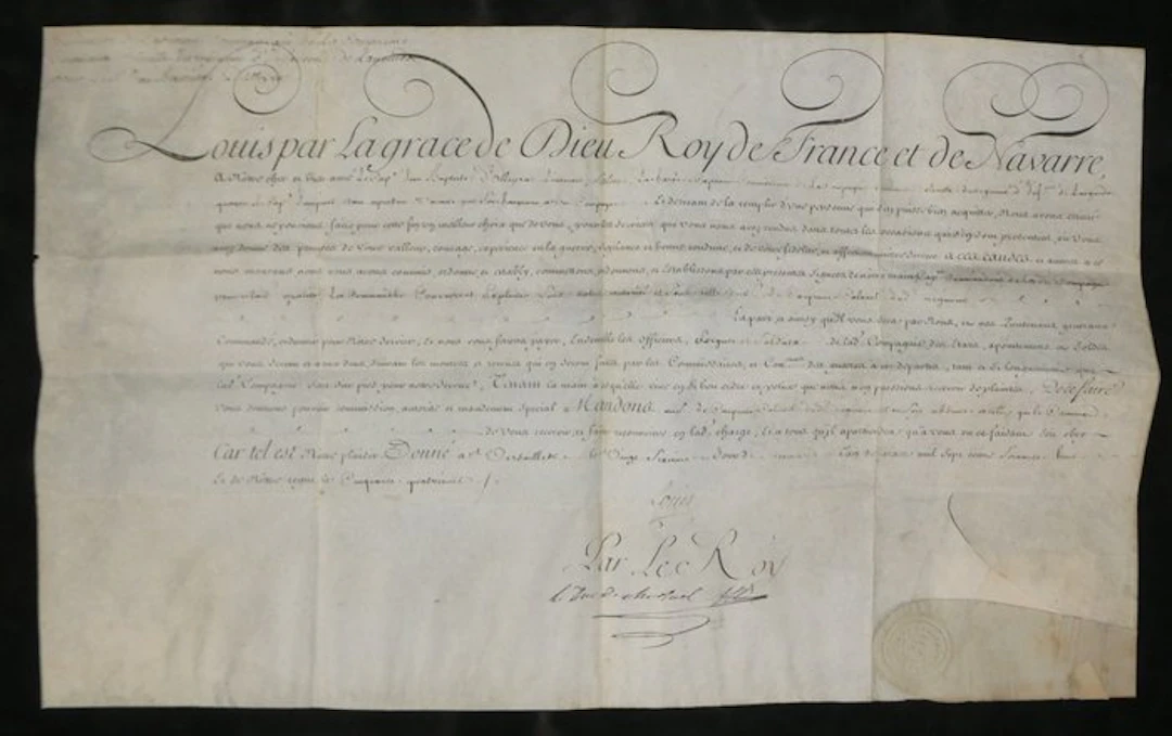 Louis XV — Pièce signée « Louis »