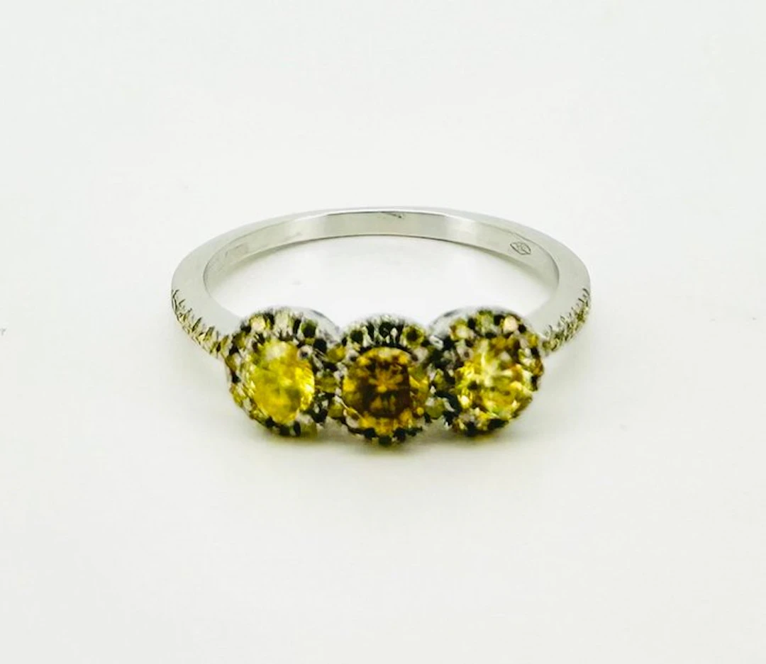 Ring - 14 kt. White gold - 0.70ct. tw. Diamond (Natural) - Diamond