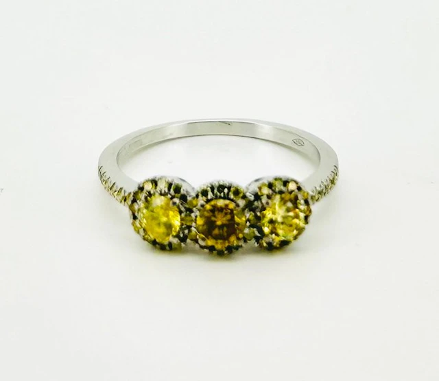 Ring - 14 kt. White gold - 0.70ct. tw. Diamond (Natural) - Diamond