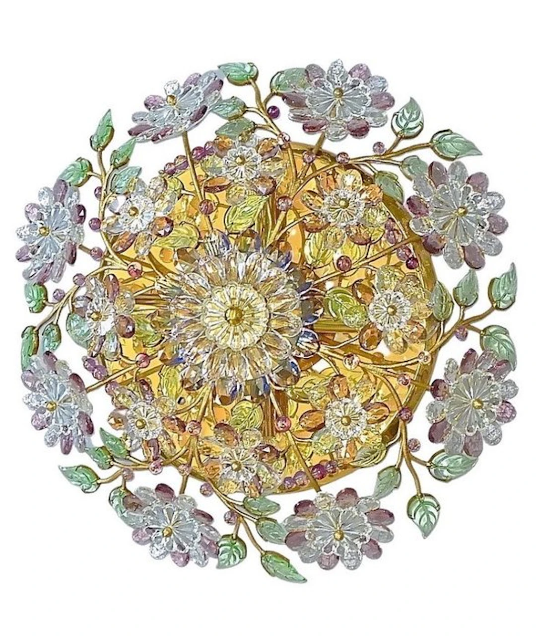 PALWA - PALWA - Ceiling lamp - Gilt brass, Crystal