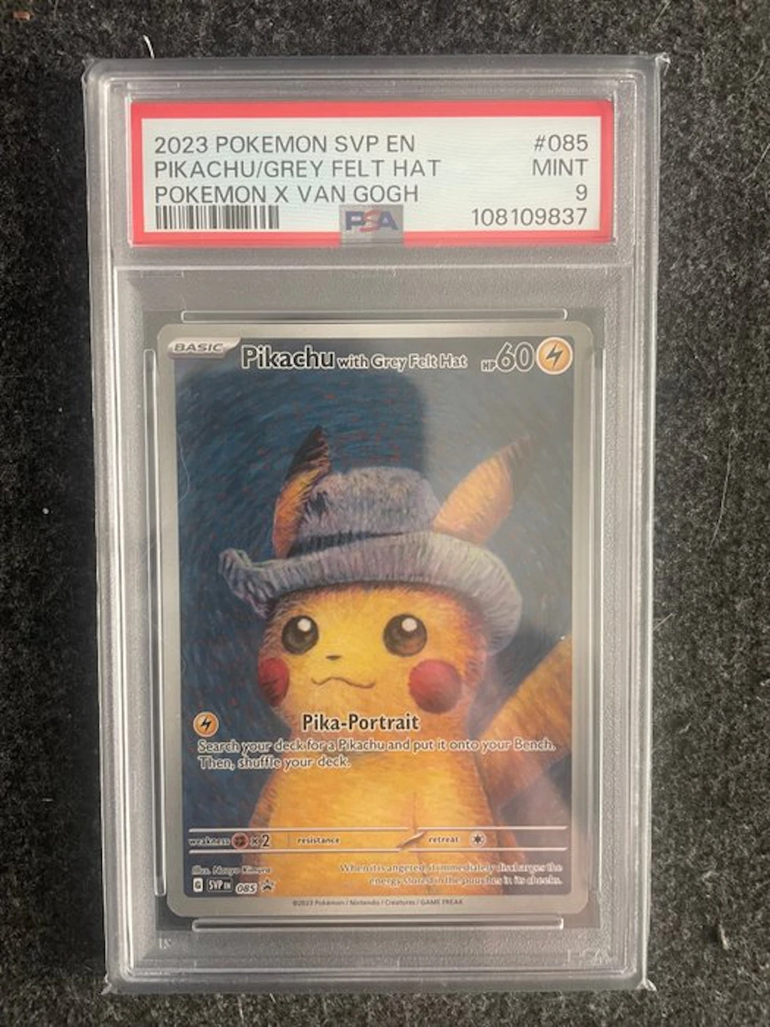 Pokémon - 1 Graded card - Pikachu Van Gogh 085 Promo card...