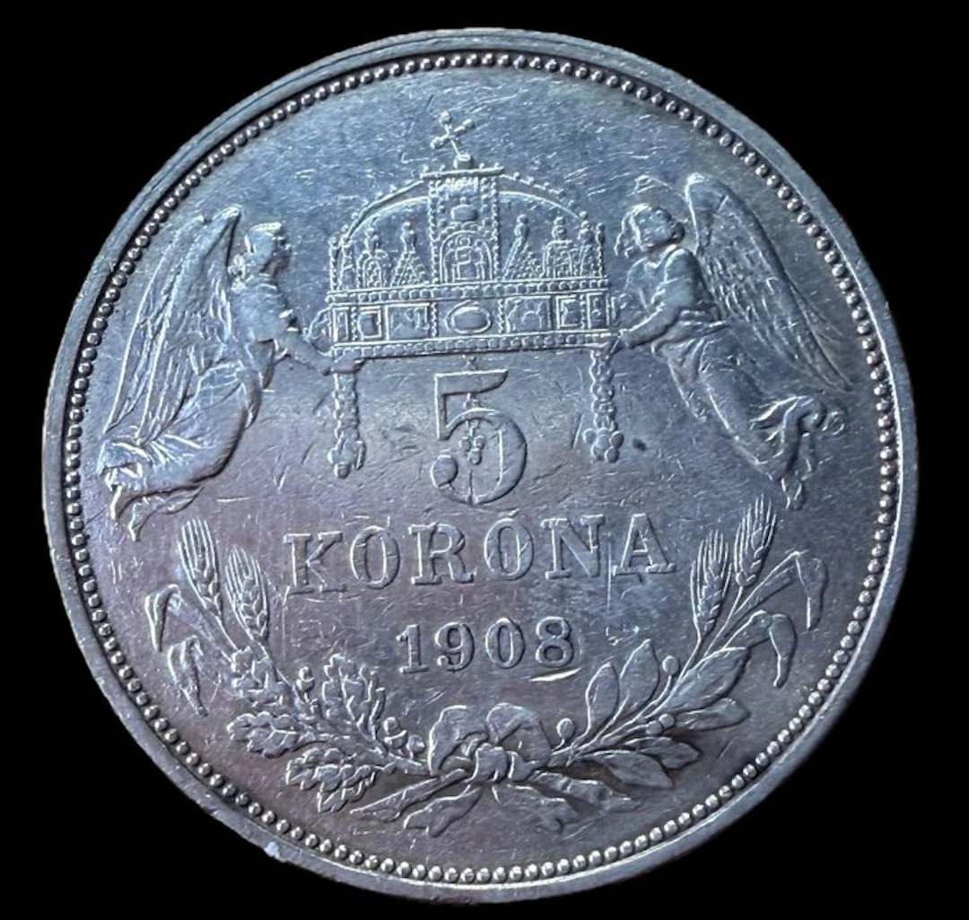 Hungary. Franz Joseph I. 5 Korona 1908 (No reserve price)
