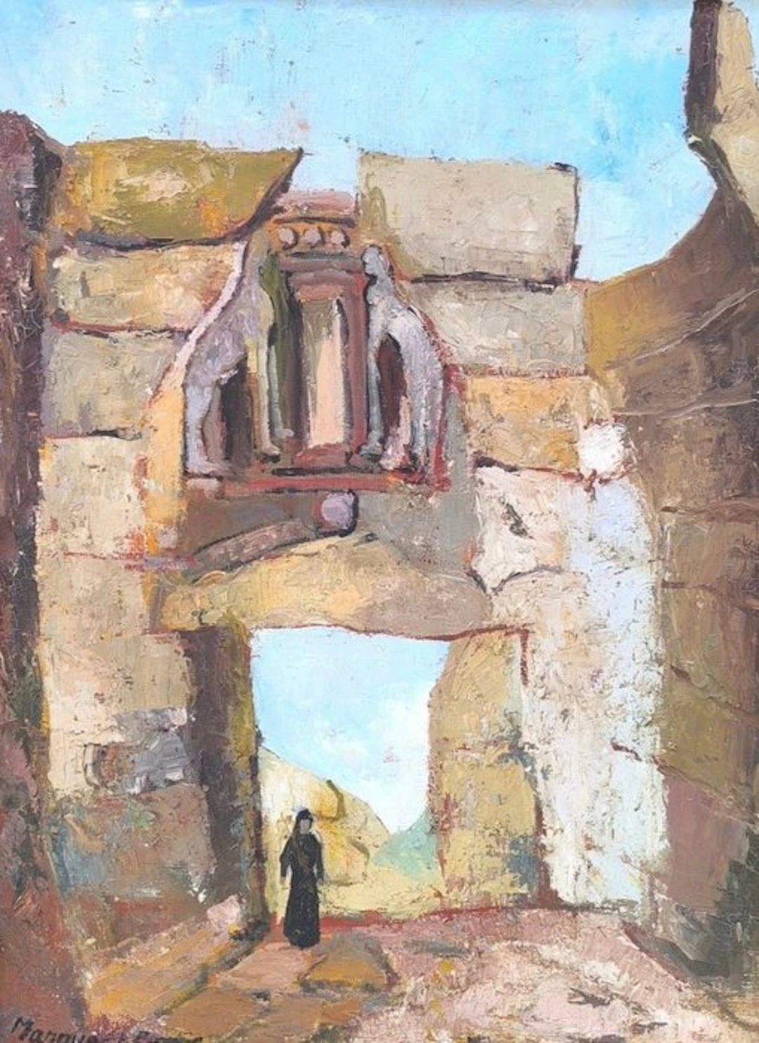 Marguerite Denis (XX) - Porte des lionnes à Mycènes en Grèce