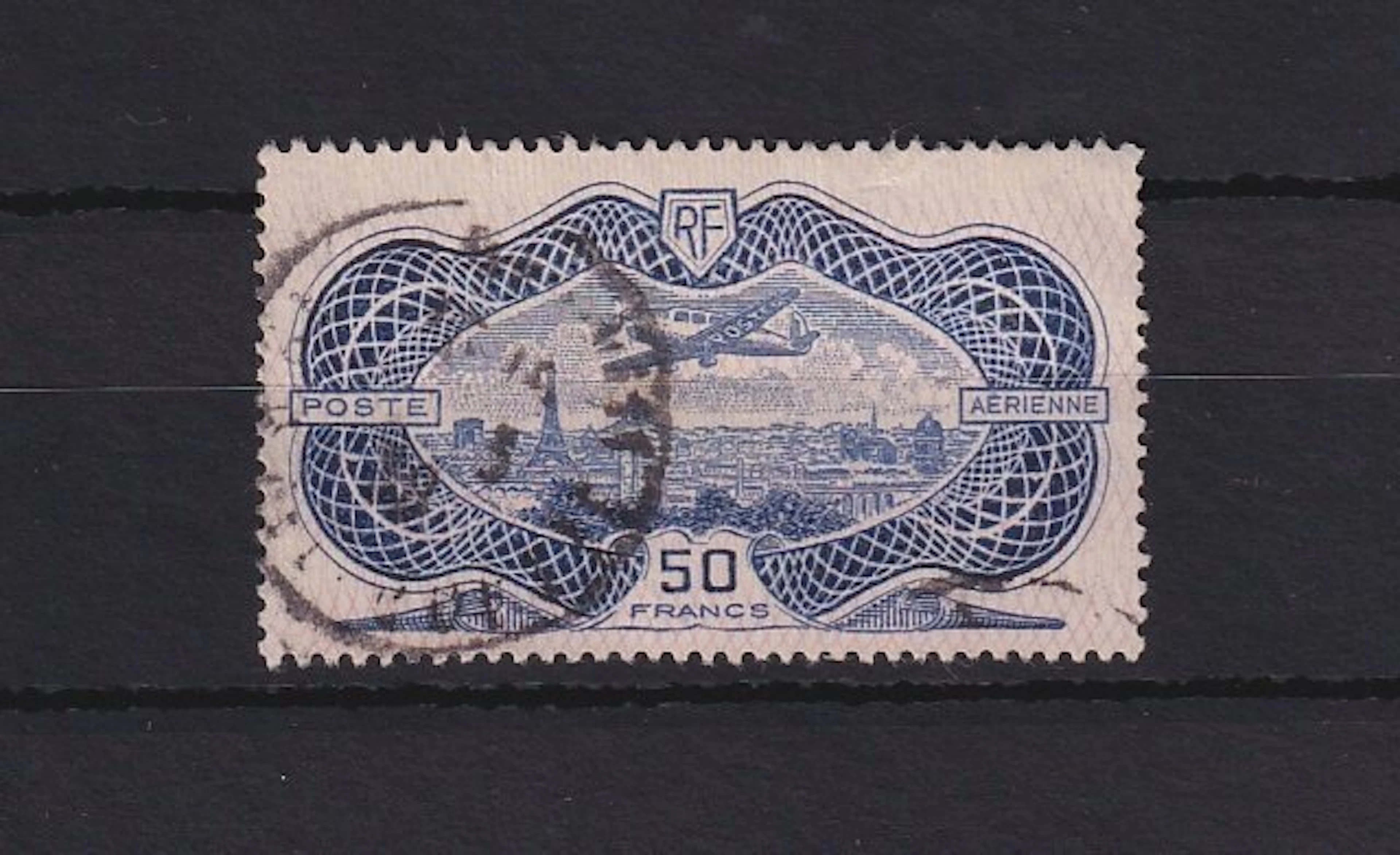 France 1936 - poste aérienne 50f burelé - Yvert PA n°15