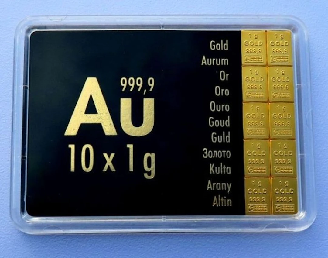 10 grams - Gold .999 - Valcambi, Switzerland
