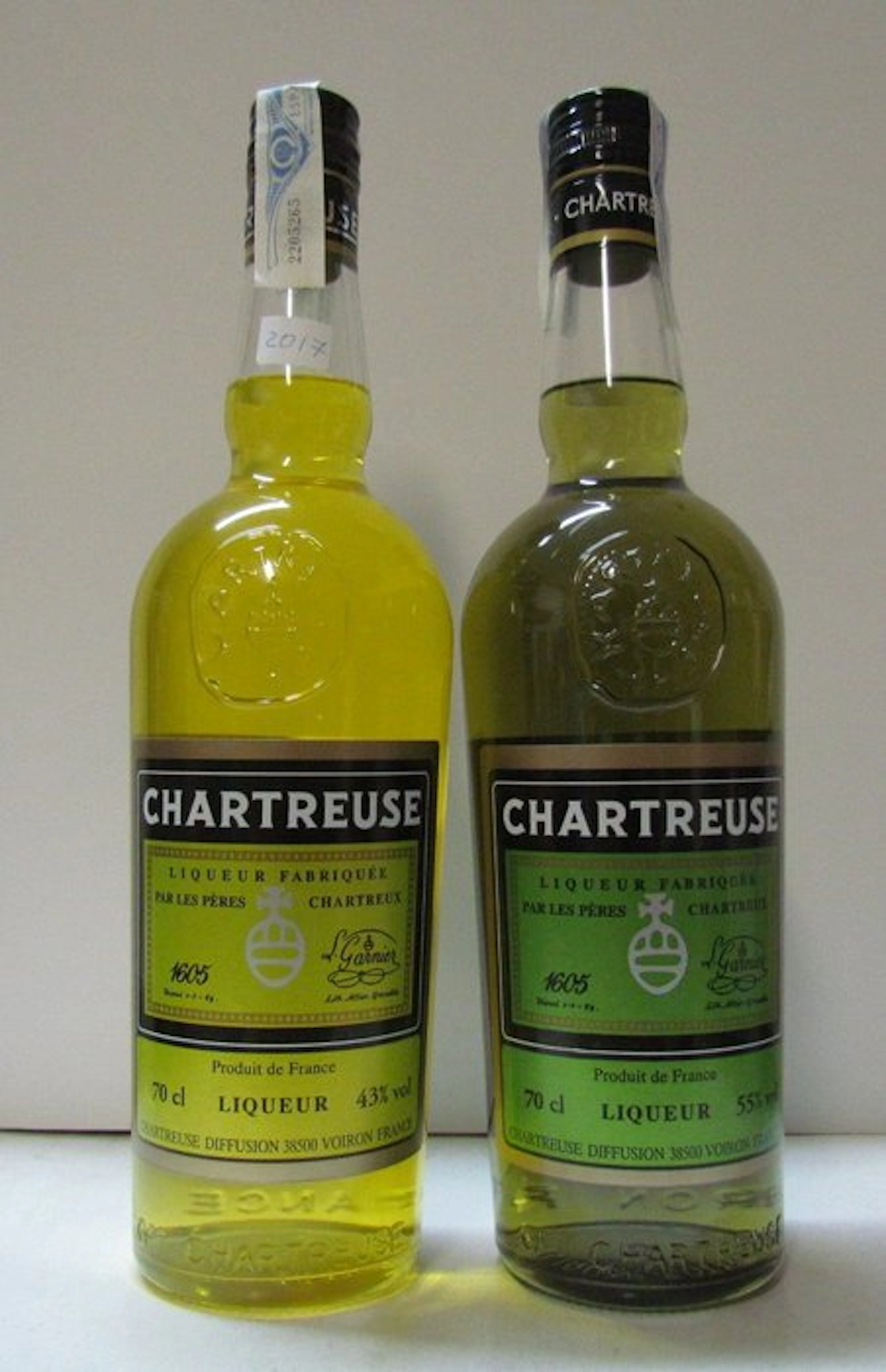 Chartreuse - Green & Yellow - Voiron - 70cl - 2 bottles