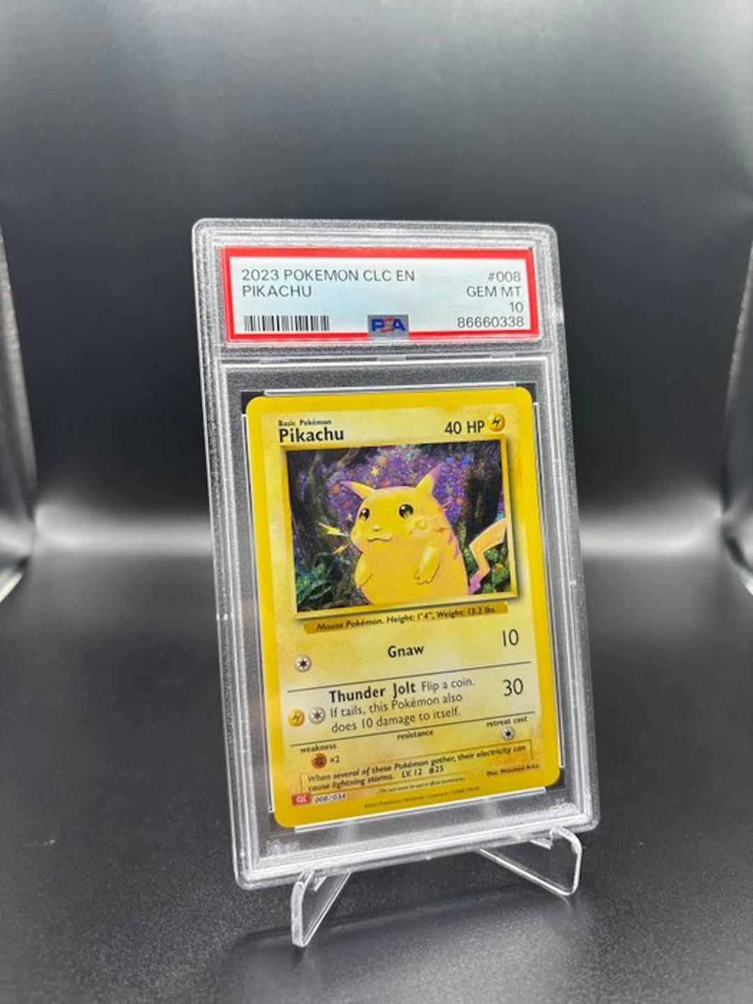 Pokémon - 1 Graded card - Pikachu 008 Clasic Collection Foil - PSA 10