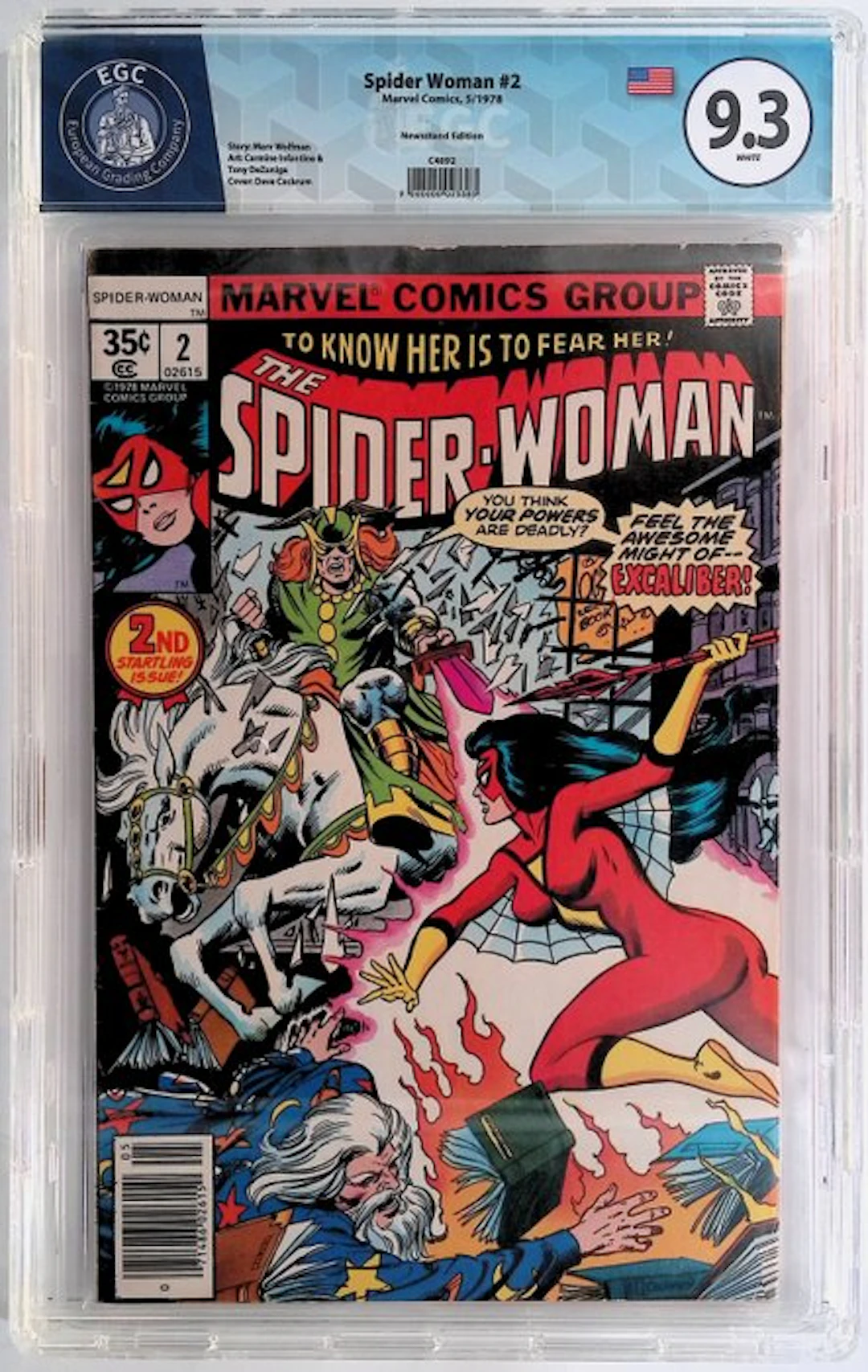 Spider-Woman #2 - EGC 9.3 - 1 Graded comic - First edition - 1978