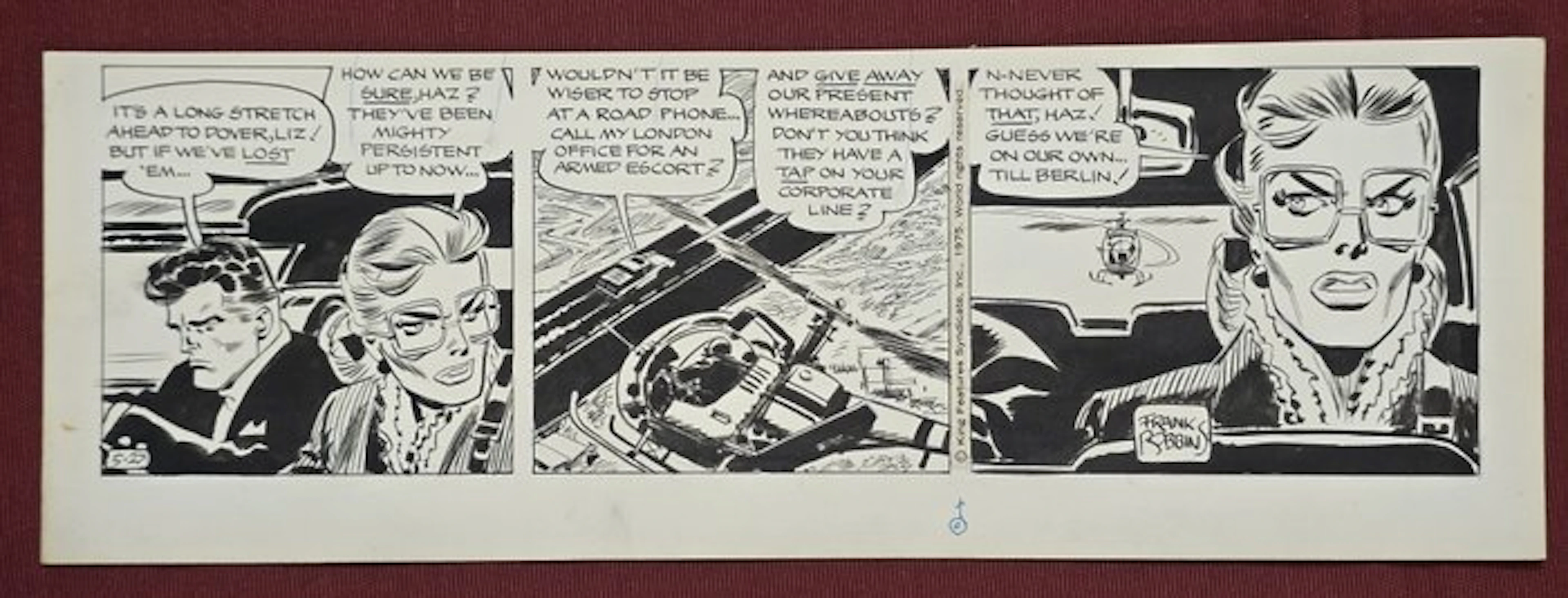 Robbins, Frank - 1 Original comic strip - Johnny Hazzard 5-27-1975