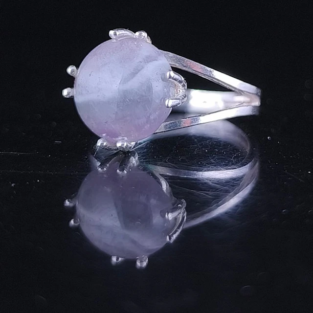 Amethyst - Silver - Amulet ring - Ring