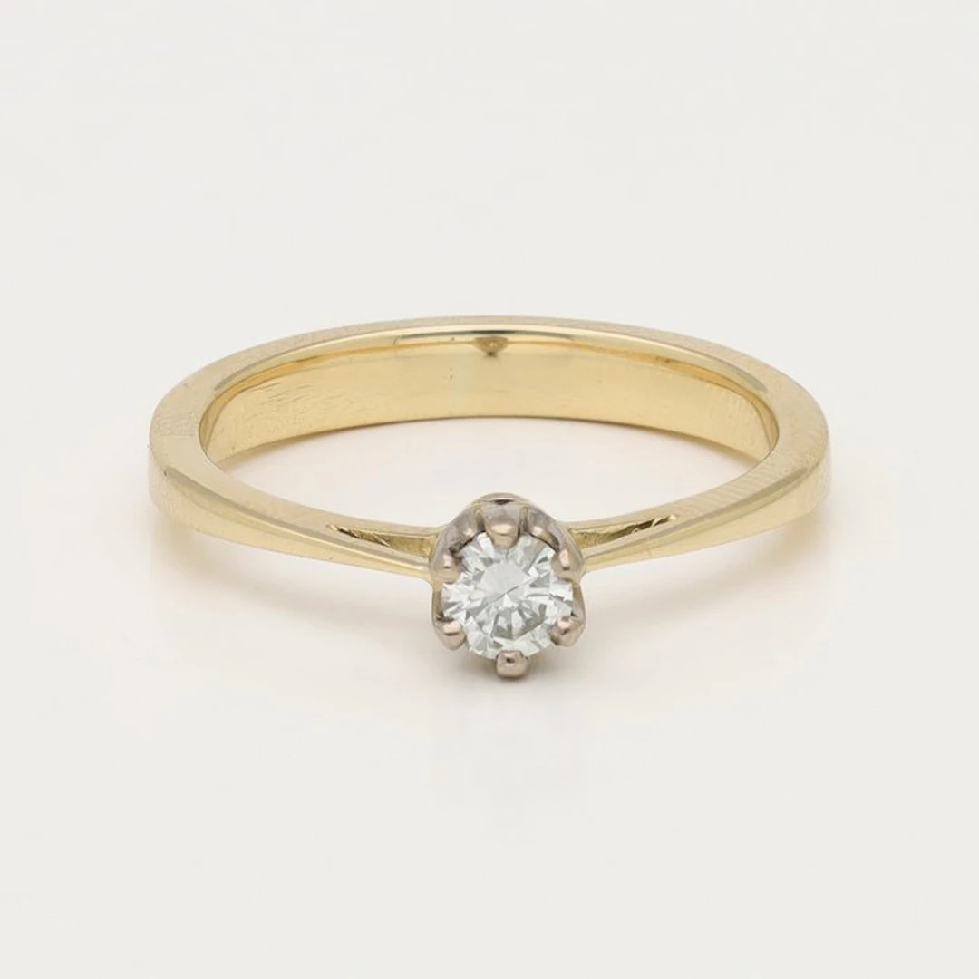 Ring - 14 kt. Yellow gold Diamond (Natural)