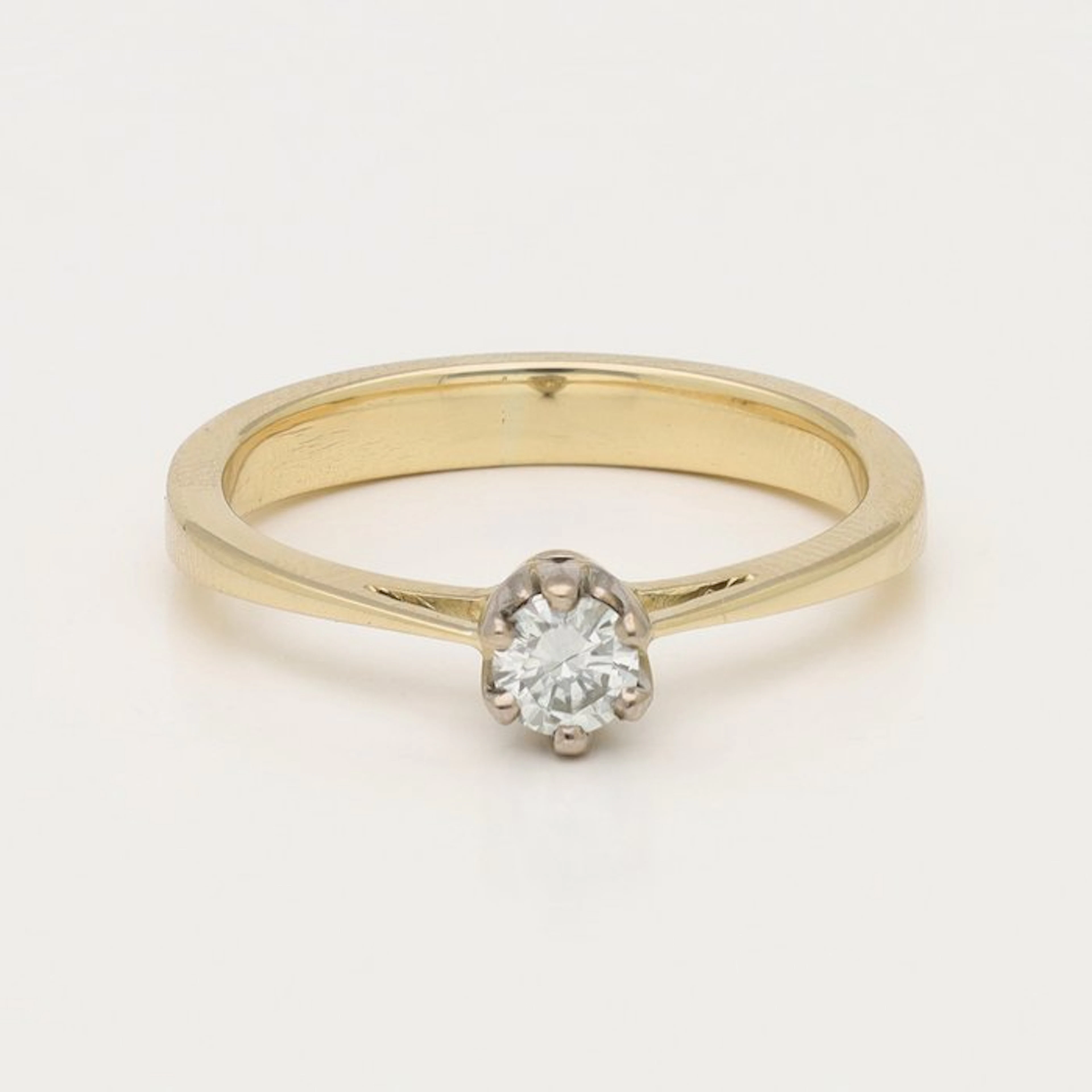 Ring - 14 kt. Yellow gold Diamond (Natural)