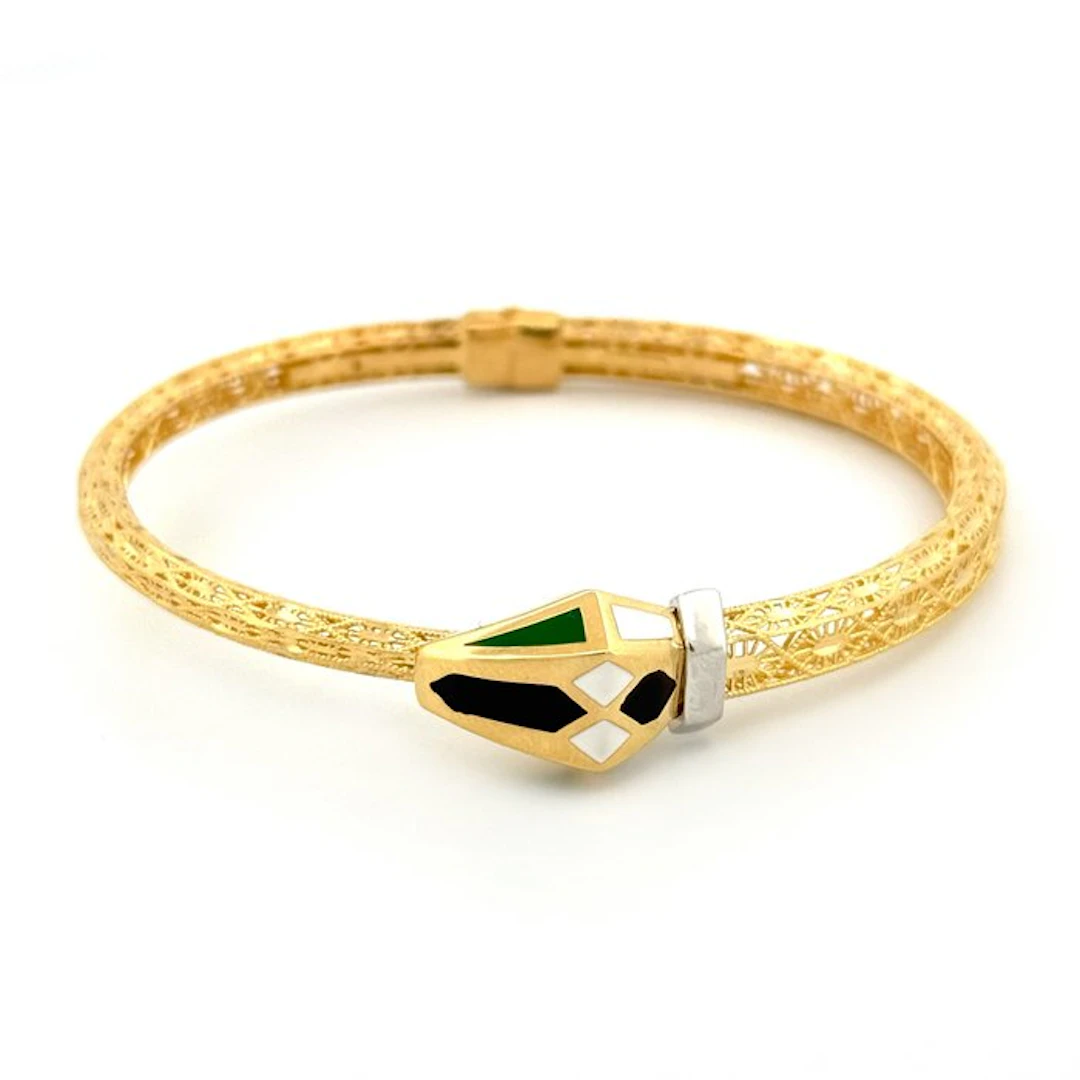 Bracelet - 18 kt. Yellow gold - Snake