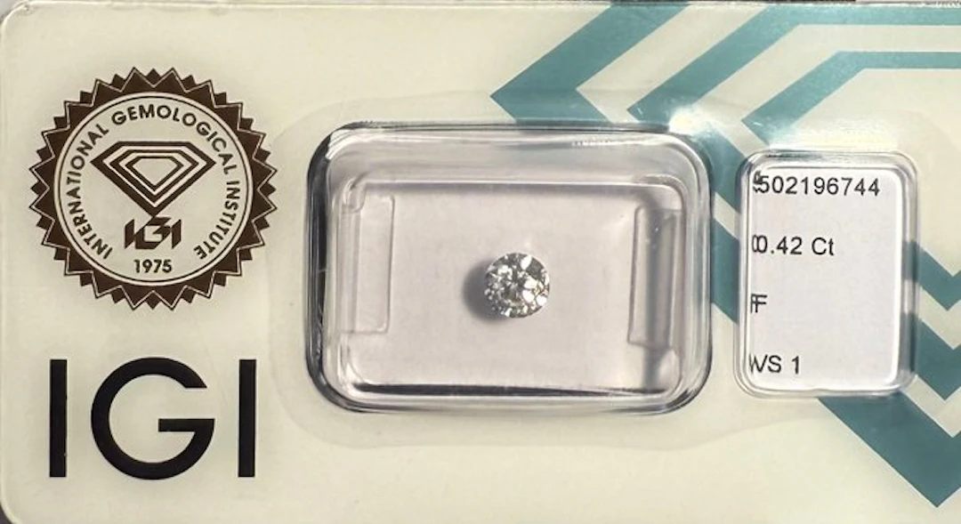 1 pcs Diamond (Natural) - 0.42 ct - Oval - F - VS1...