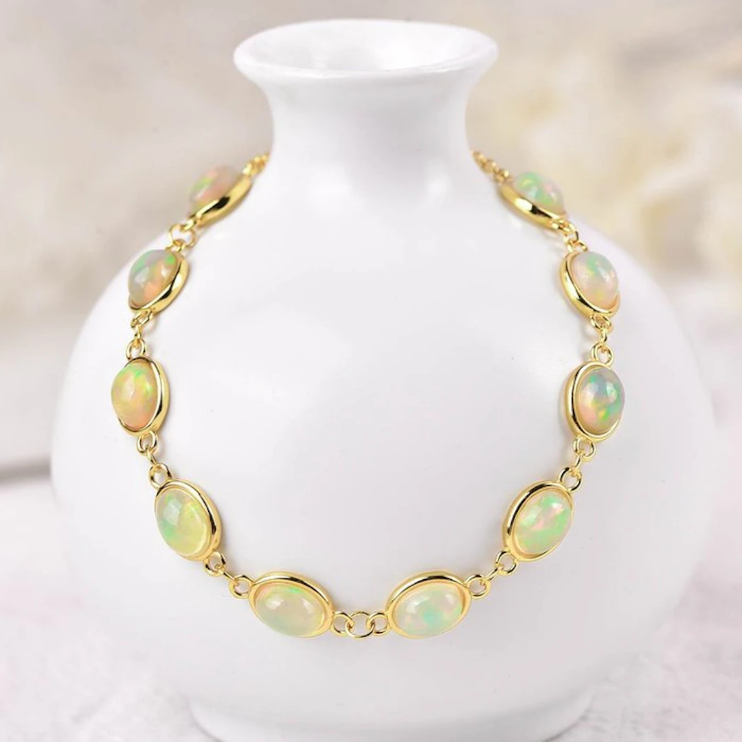 No reserve price - Bracelet Silver - Opal - Certified