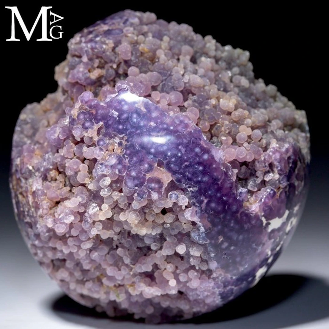 Rare Botryoidal Grape Agate with a Sparkling Druzy...