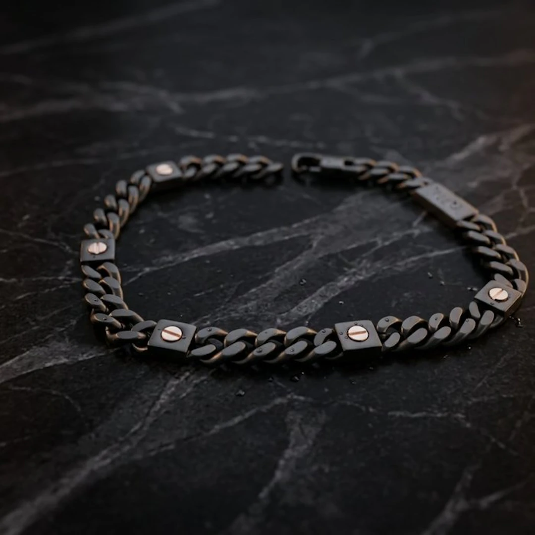 18 kt. - Steel, Rose gold - Bracelet - Italian Manufacture