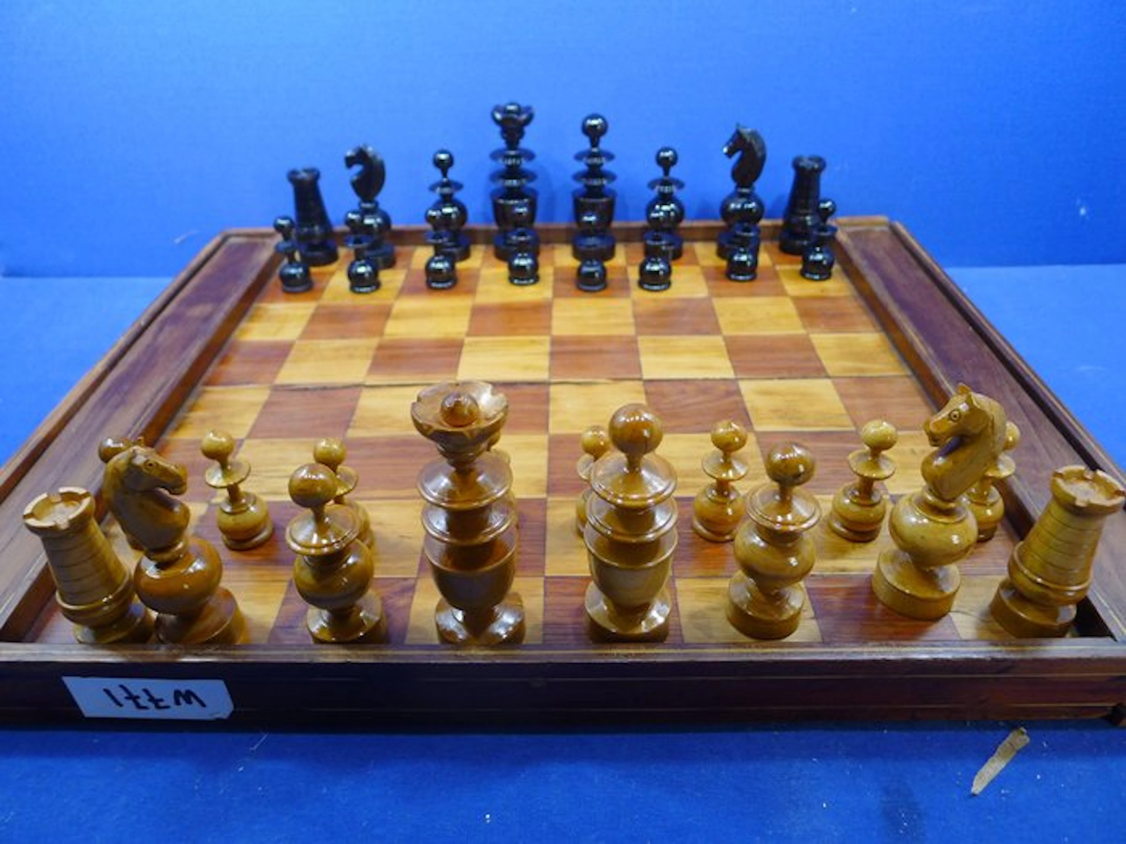 jeu d'échecs en buis type Régence du celebre café de...