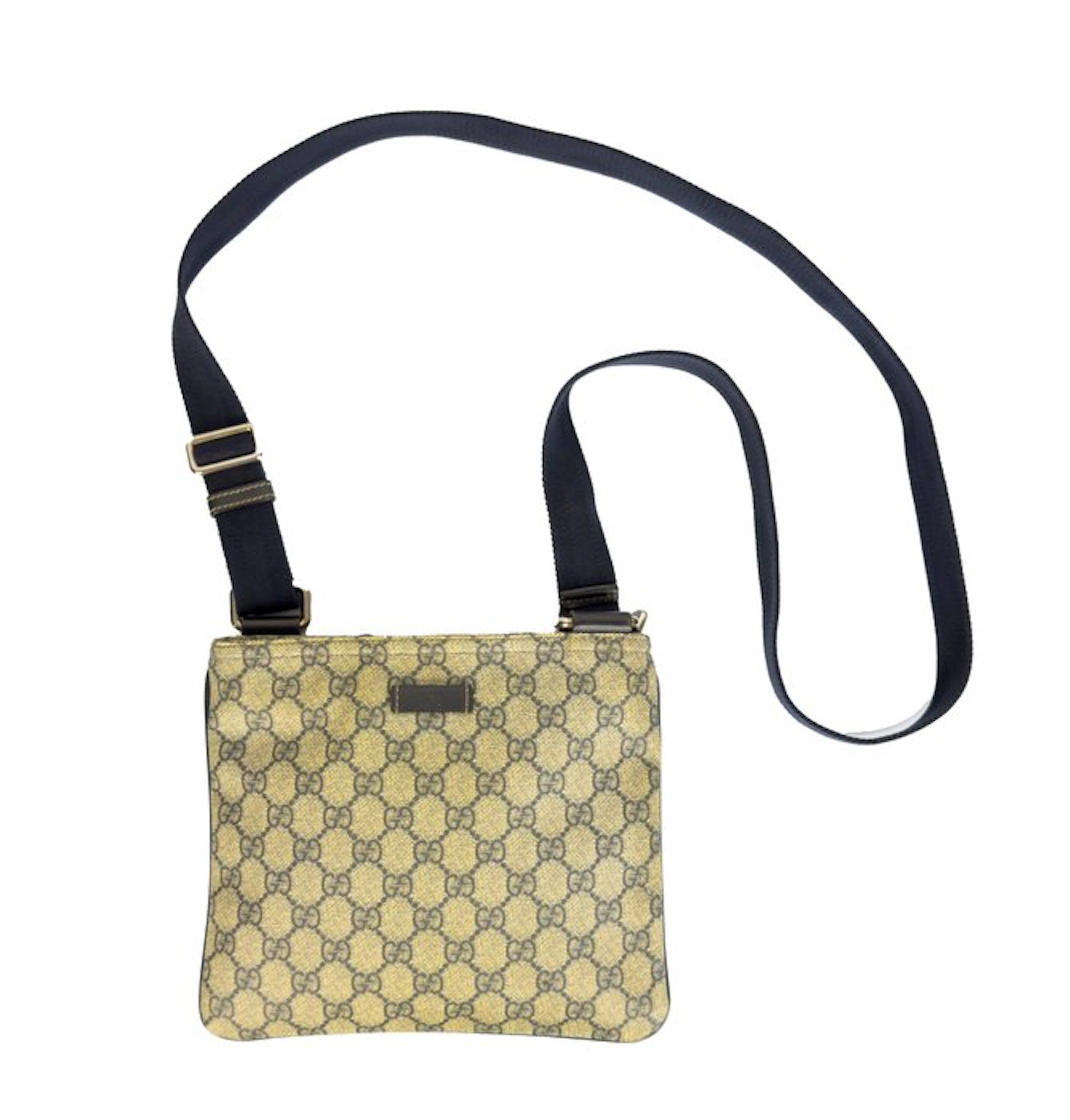Gucci - Beige Blue GG Supreme Messenger - Crossbody bag
