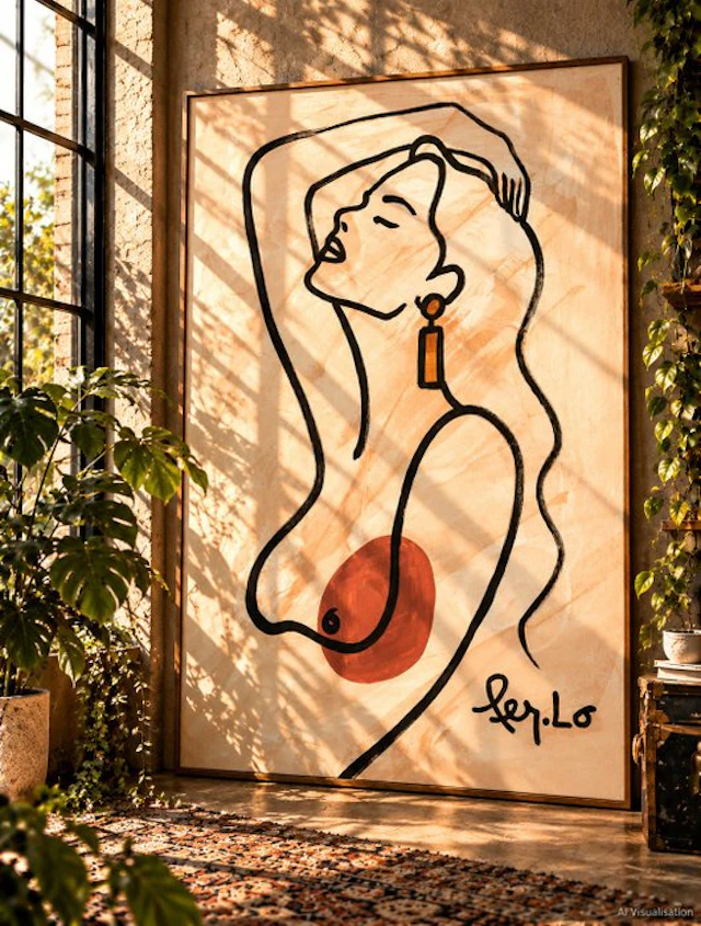 Claudia Fer.Lo - Volupté - Acrylic on canvas 105 x 80 cm "XL"