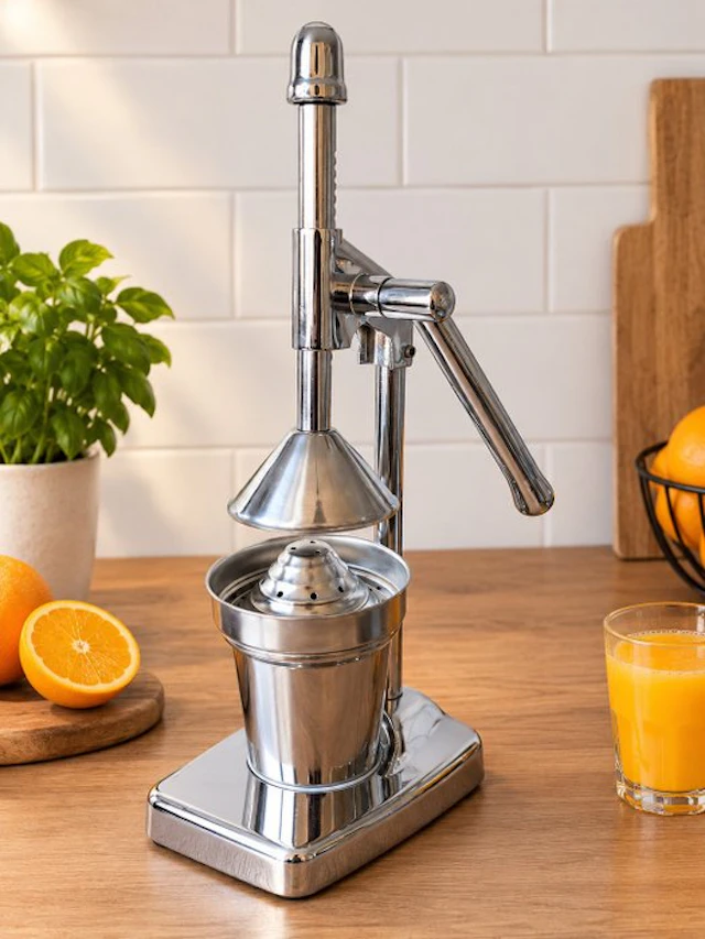 Juicer - Metal, Chrome, Steel - citrus juicer