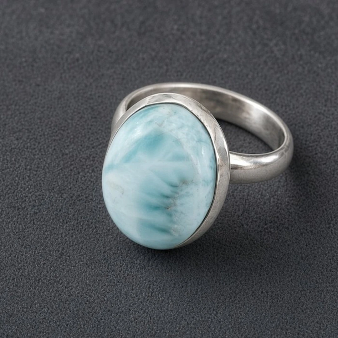 Beautiful-quality Larimar on solid 925 sterling silver