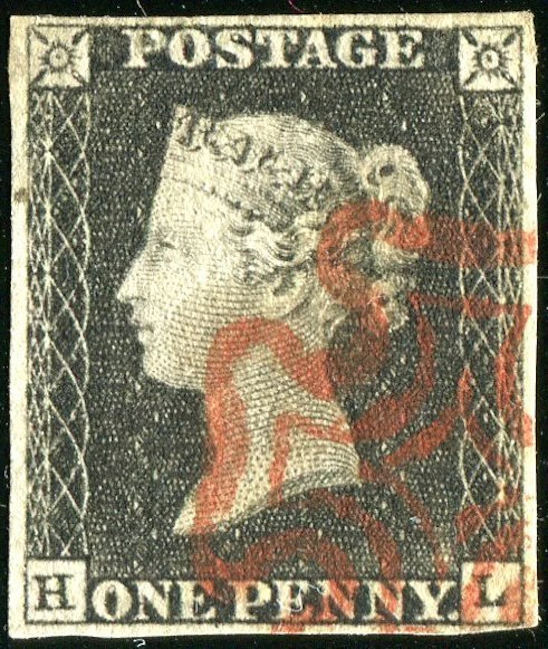 Great Britain 1840 - Queen Victoria, First Issue, Penny Black - SG 2