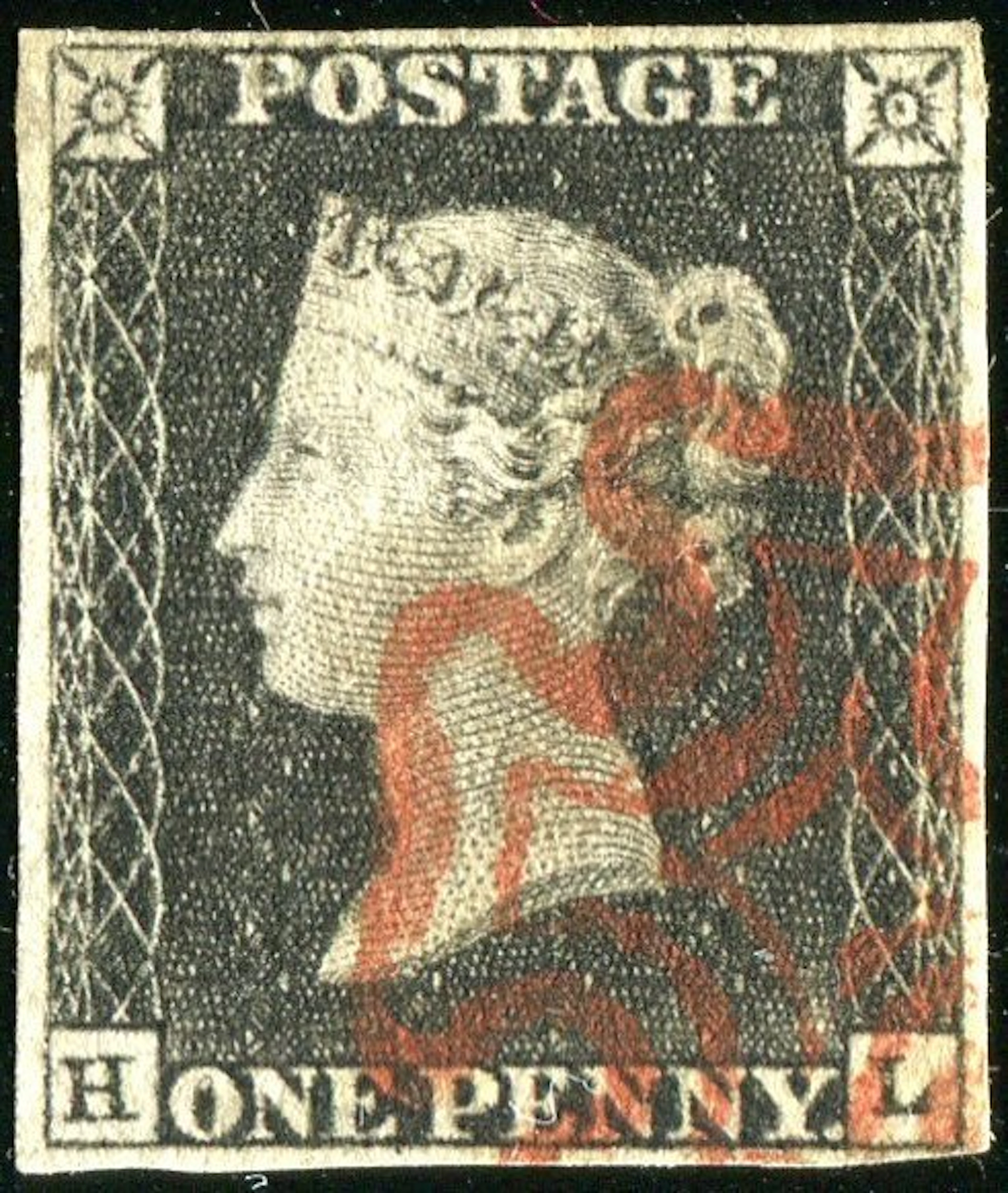 Great Britain 1840 - Queen Victoria, First Issue, Penny Black - SG 2