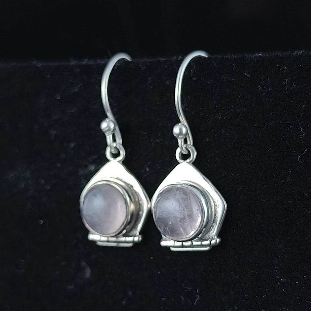 Quartz - Silver - Earrings - Rosa Sterling Silver
