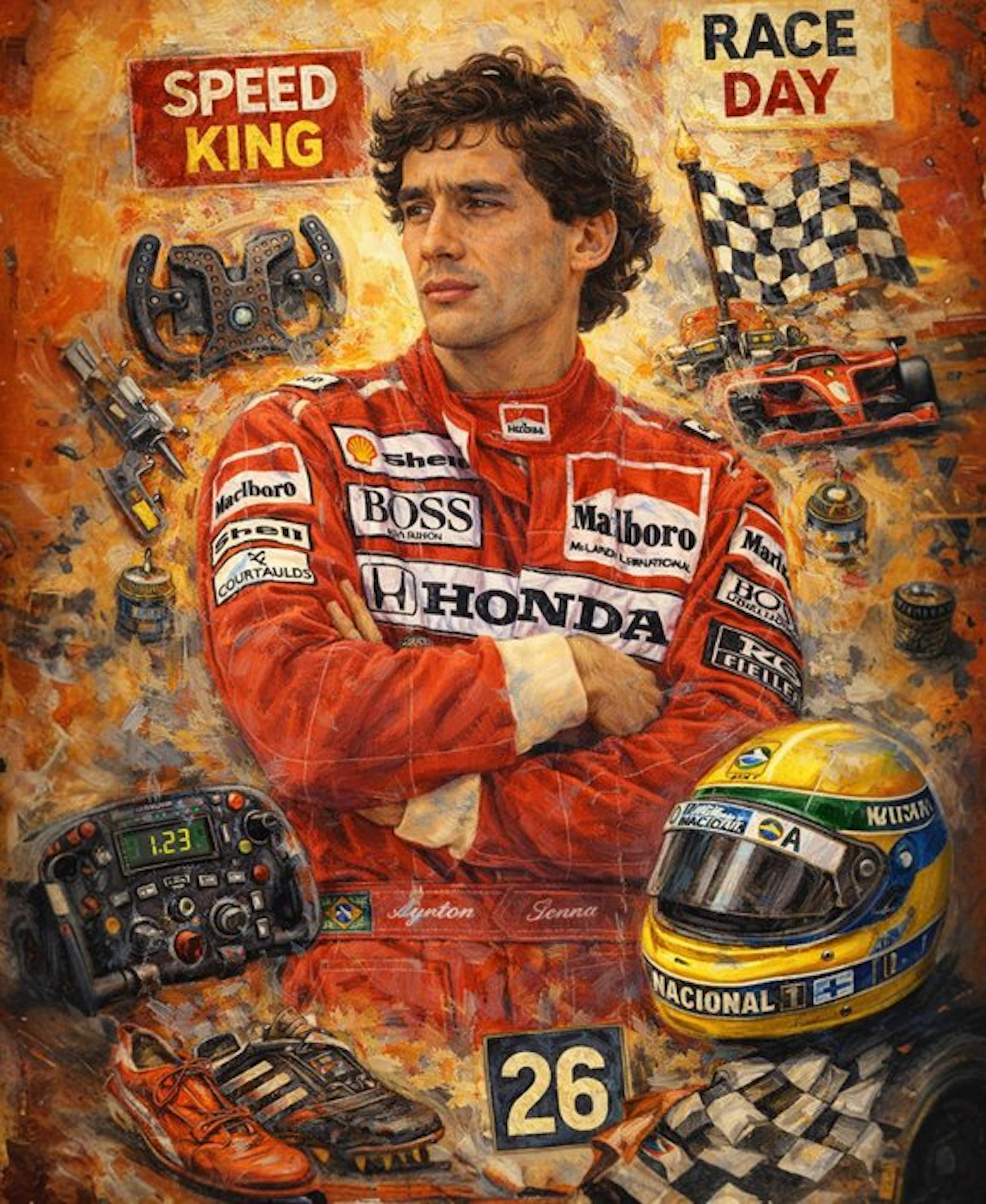Ayrton Senna - 2026 - Artist by Raffaele De Leo - Ayrton...