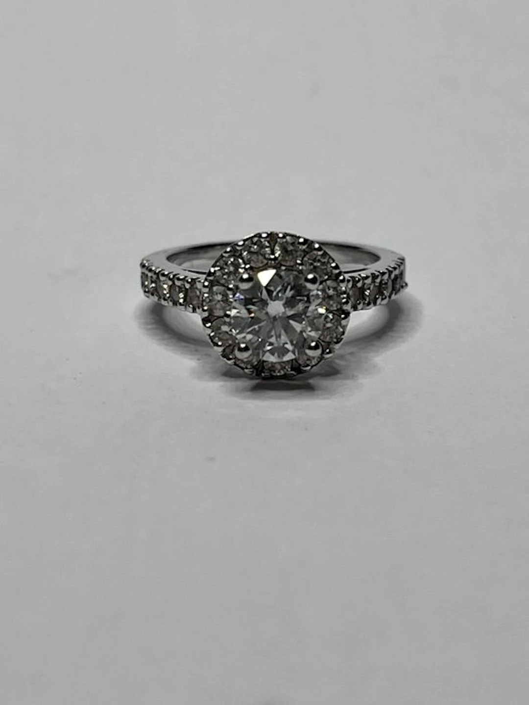 Engagement ring - 18 kt. White gold - 1.30ct. tw. Diamond (Natural) - Diamond