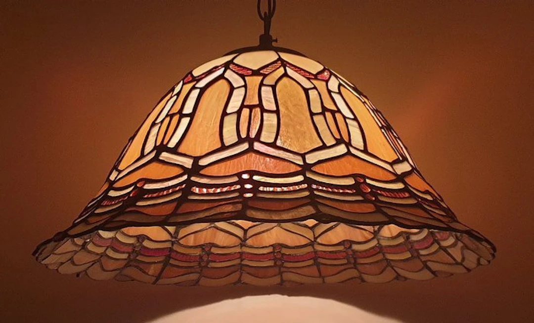 Massive - Lamp - Stained glass - Tiffany style large 42 cm