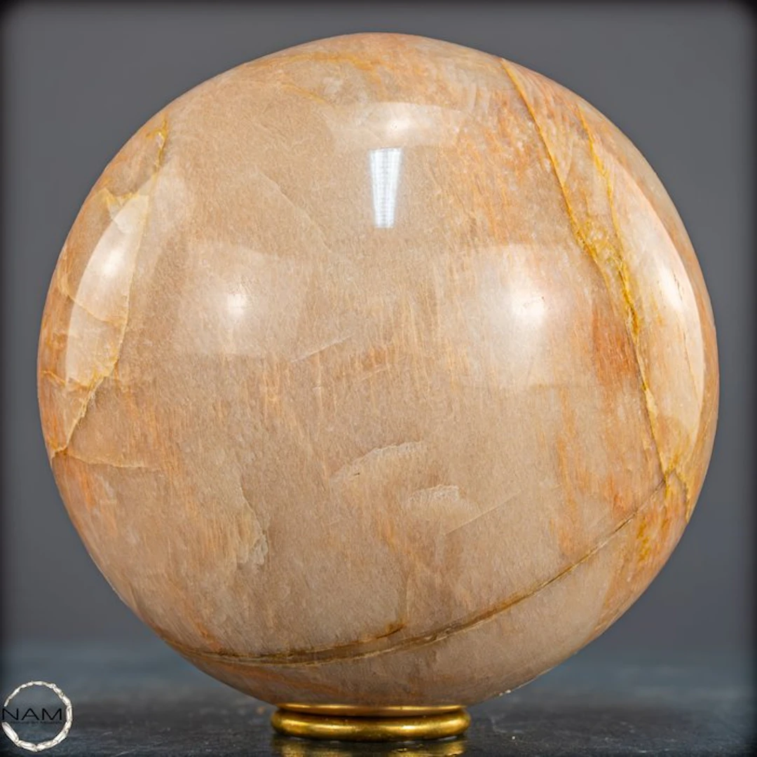 Natural Peach Moonstone Sparkling Sphere- 3991.95 g