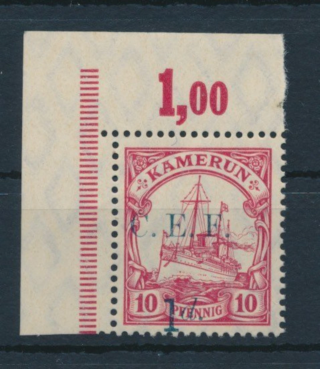 German colonies - Cameroon - British occupation - 1915 - Kaiserjacht 10 Pf