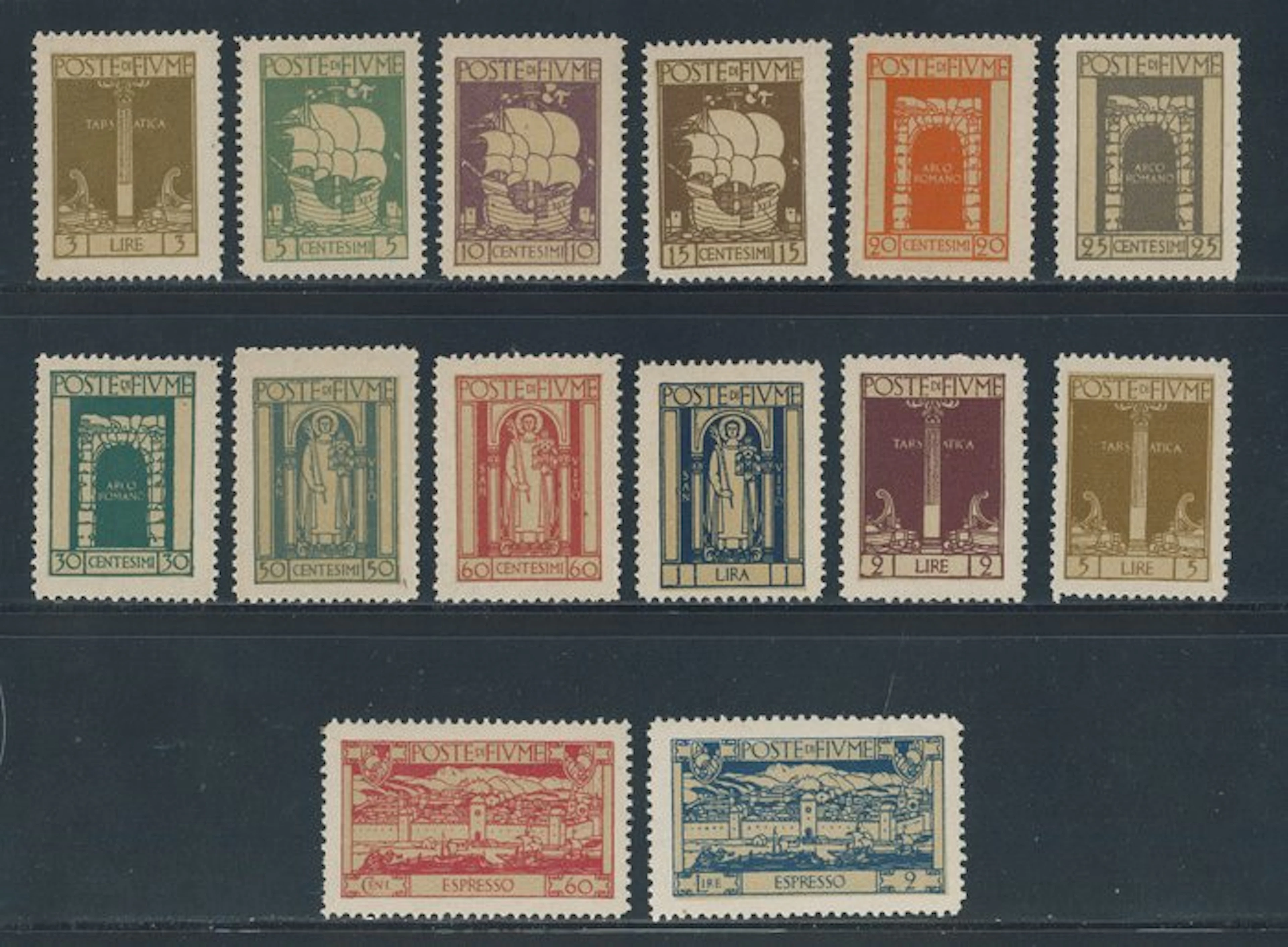 Fiume - San Vito, complete series no. 190/201 + exp.