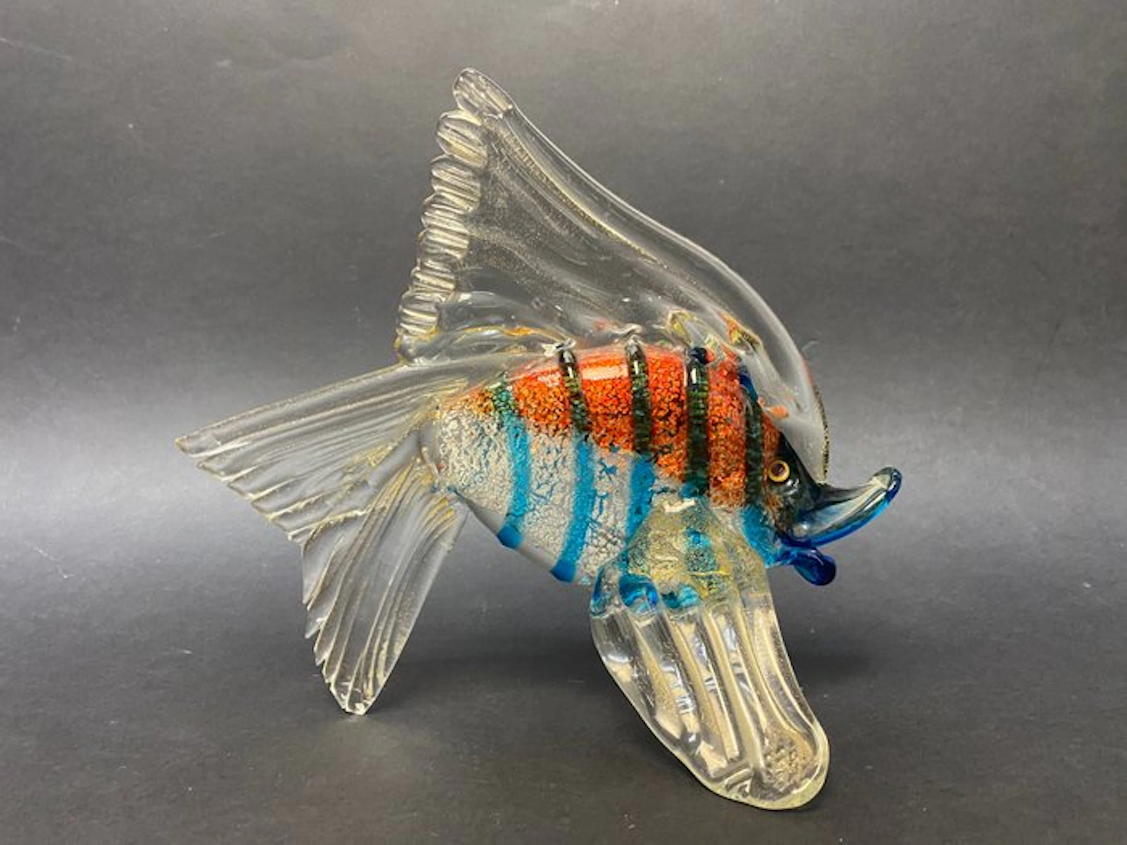 Attribuito Alfredo Barbini - Sculpture, Pesce - 21 cm - Murano glass - 1960