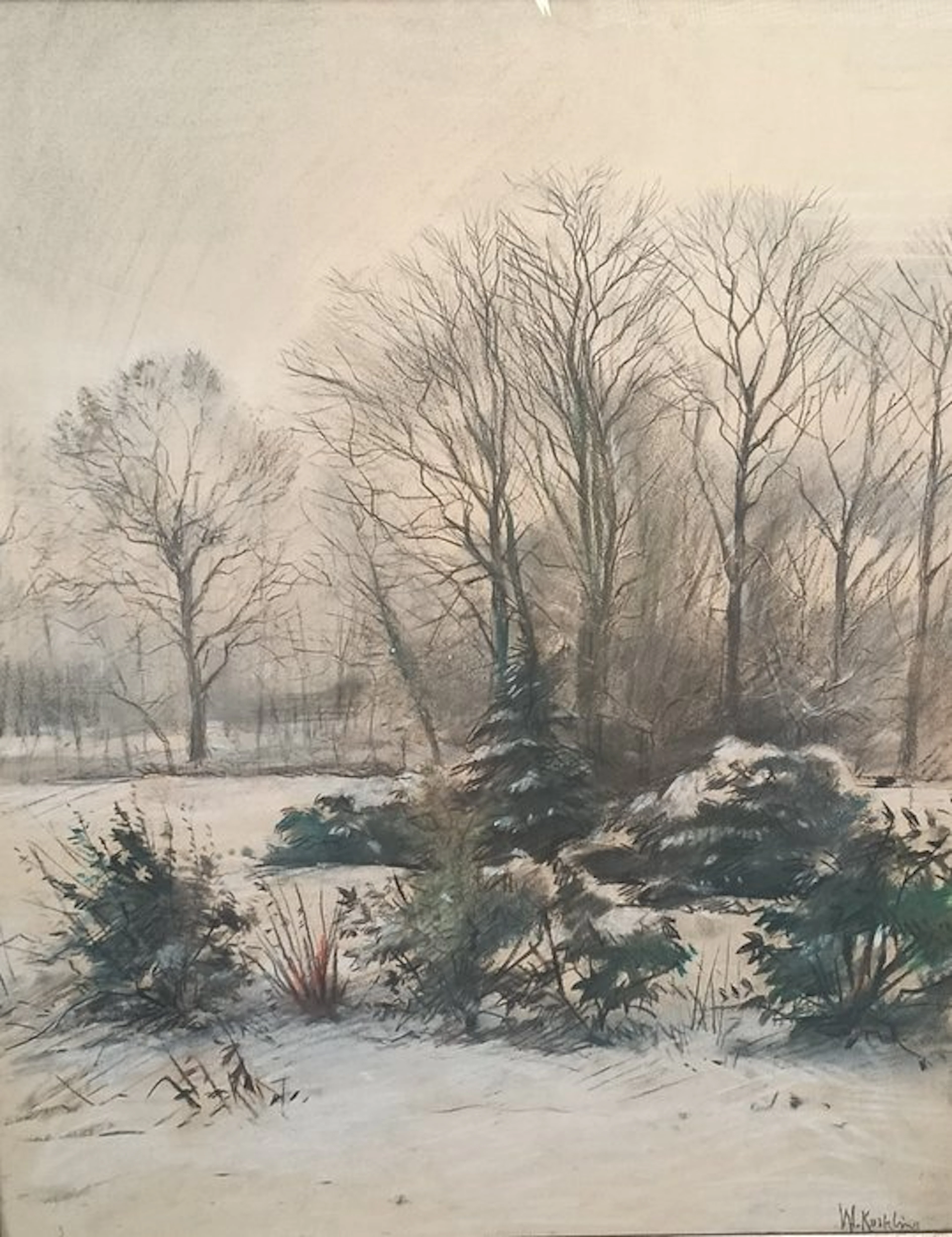 Willem Korteling (1889-1964) - Winterlandschap
