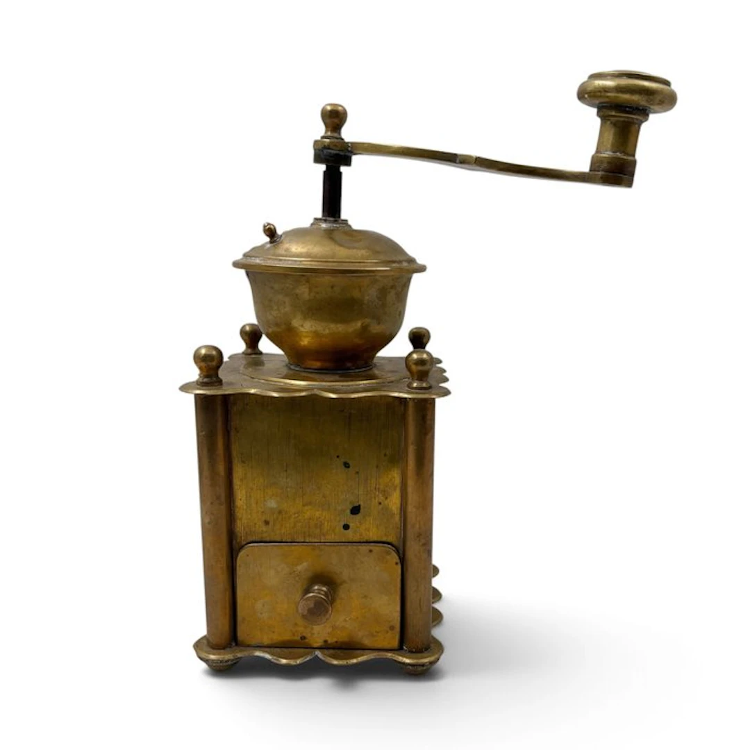 Coffee grinder - Brass, Wood - coffee grinder