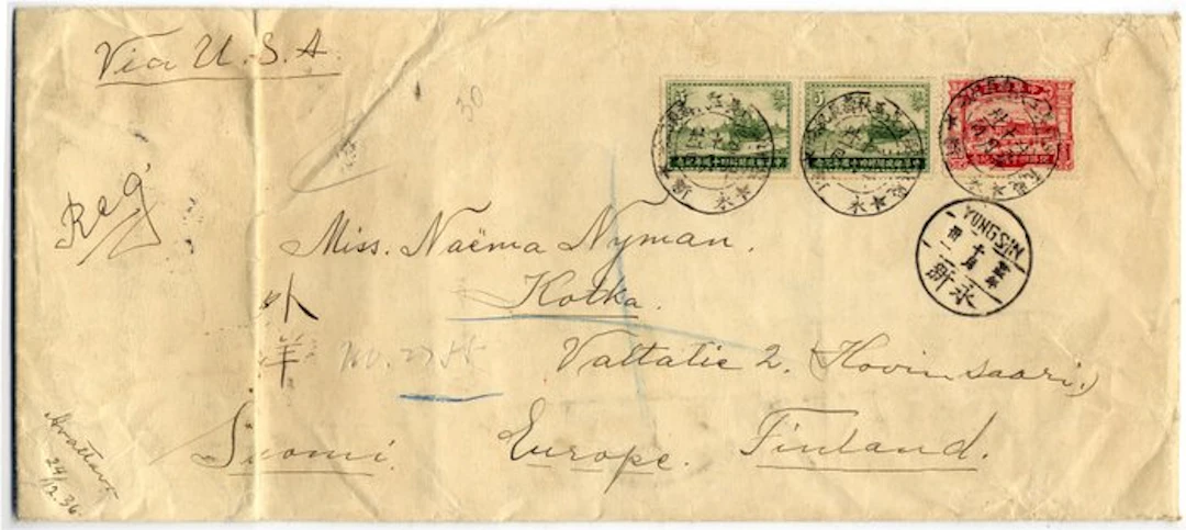 China 1935 - Rare Missionary Mail "China Inland Mission"...