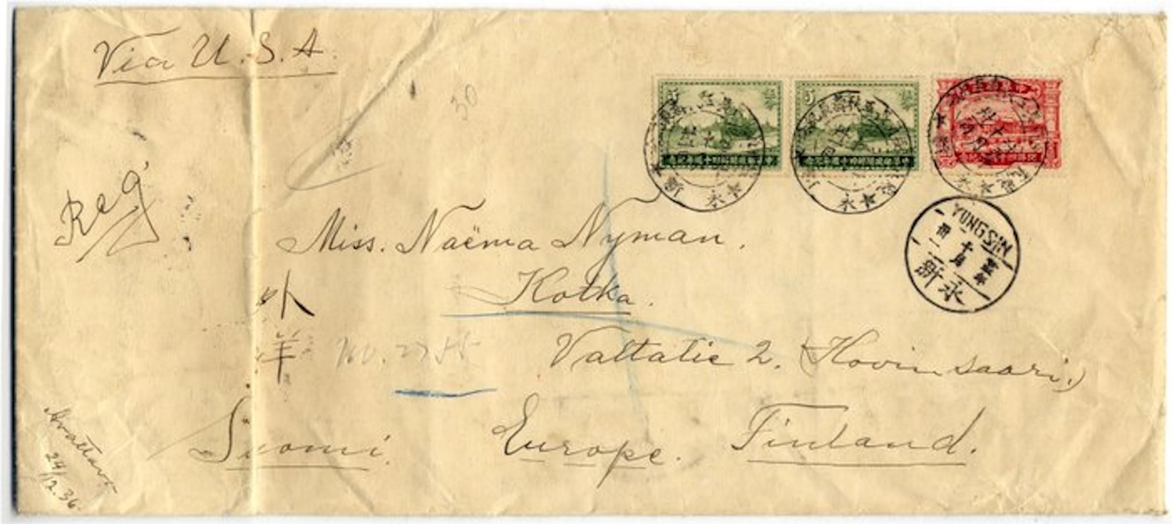 China 1935 - Rare Missionary Mail "China Inland Mission"...