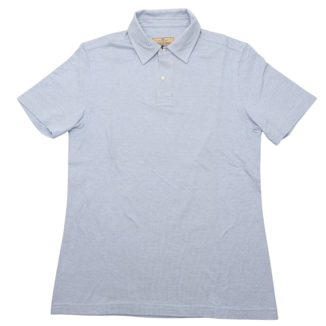 RUBINACCI NAPOLI - Size S - Blue Polo Short Sleeve 100%...