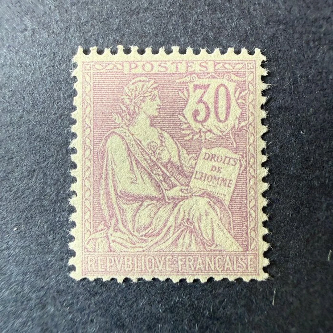 France - Yvert 128 "Mouchon Retouché 30c" mint, without hinge. TB.