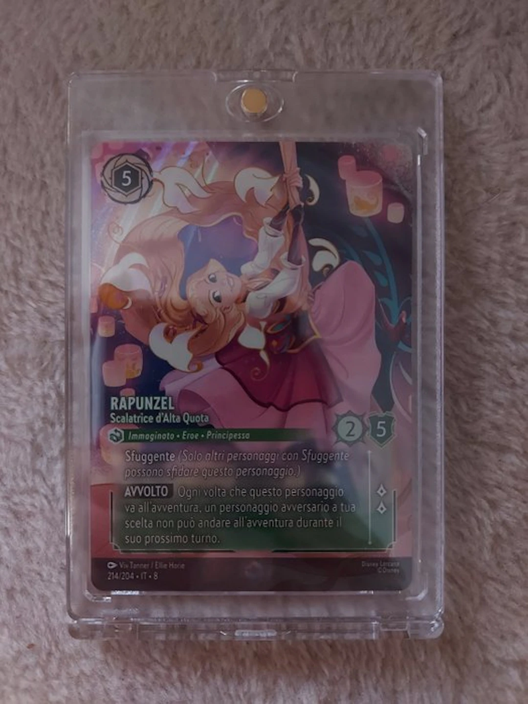 Disney - 1 Card - Disney Lorcana - Rapunzel 214/204 Foil, Secret rare, Full art